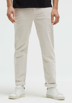 MIT KORDELZUG AM BUND - Stoffhose - silvery