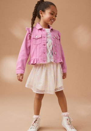 Next, FRILL SHOULDER REGULAR FIT - Farkkutakki - bright pink