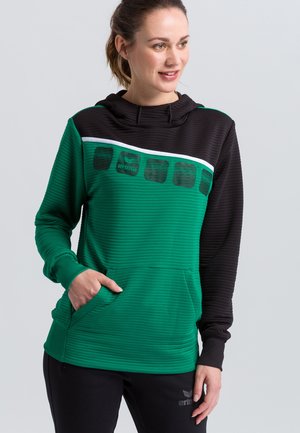 Erima Felpa con cappuccio - green/black