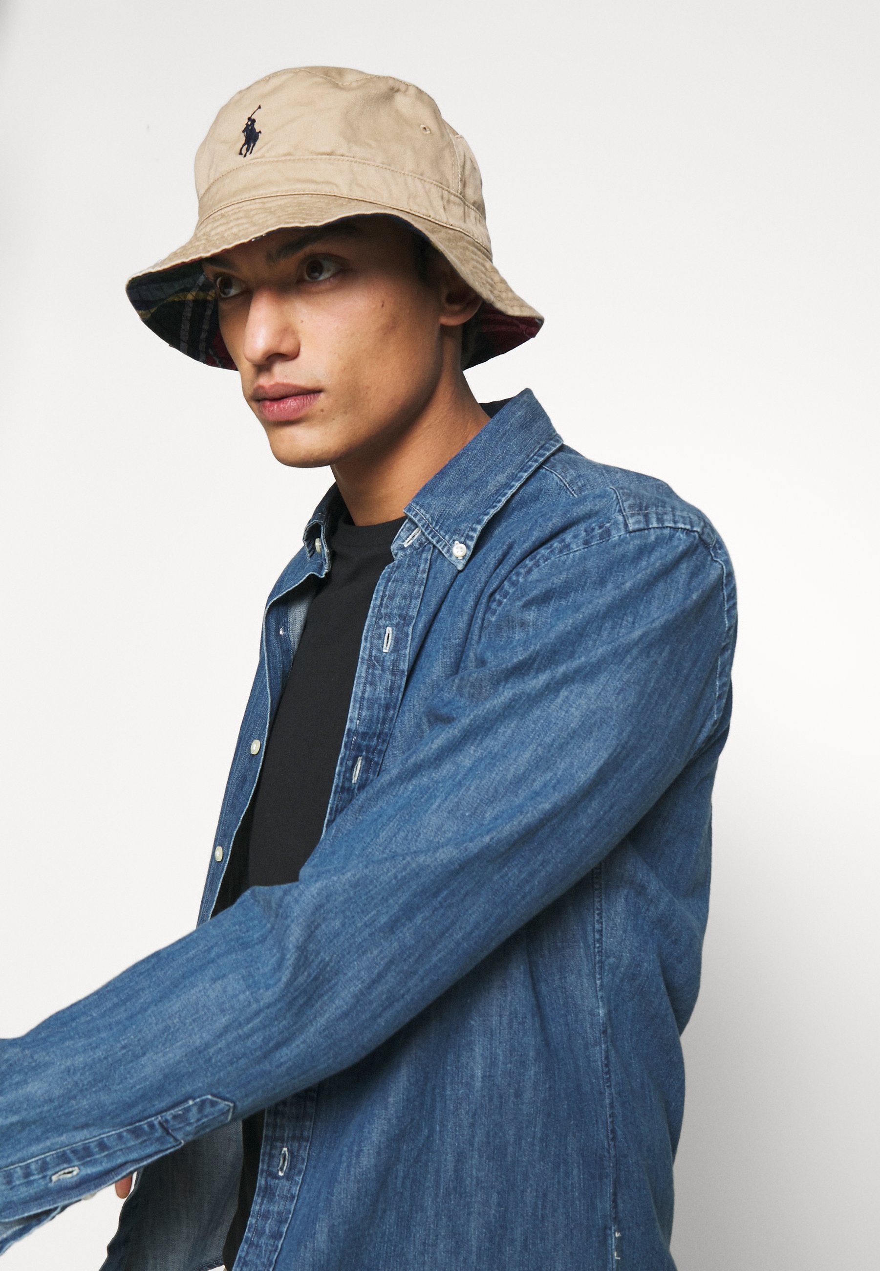 polo denim bucket hat