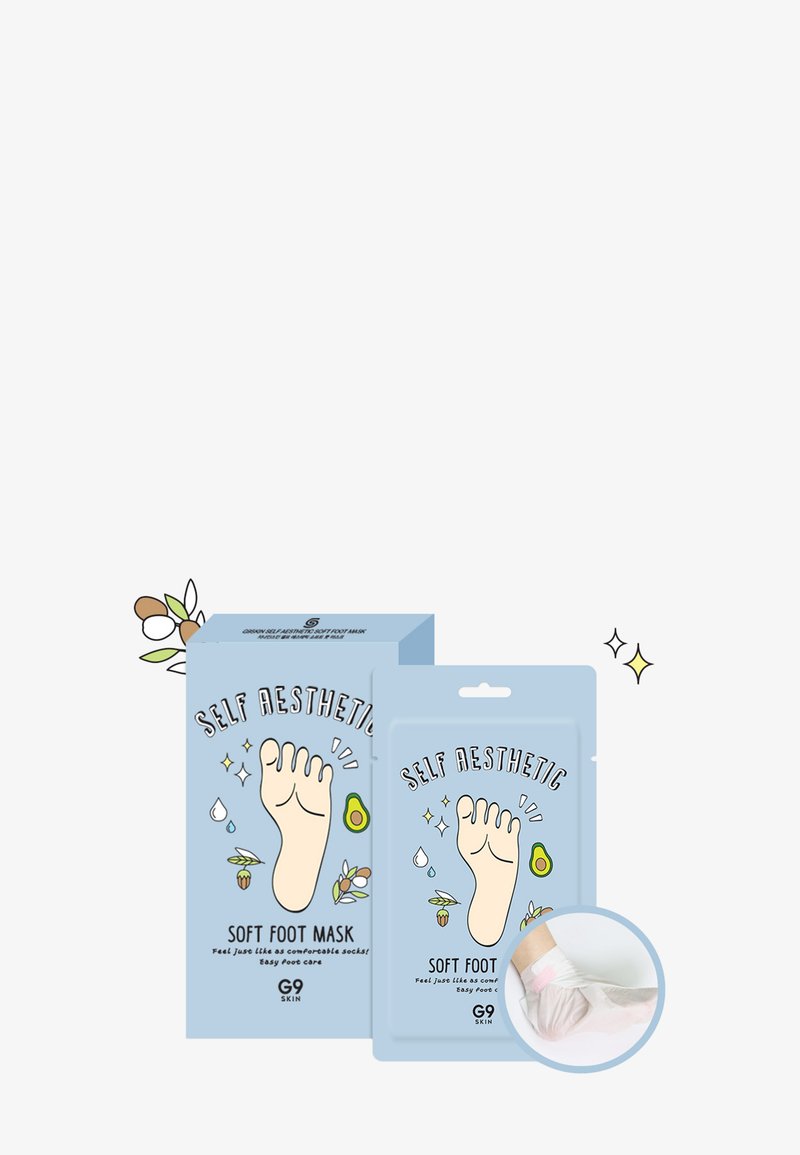 G9 - SELF AESTHETIC SOFT FOOT MASK 5 UNITS BOX - Kroppsvård - set, Förstora