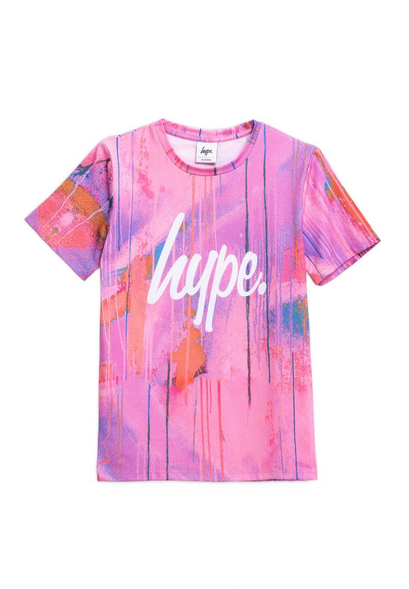 Hype T-shirt print donkerroze