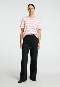 Selected Femme SLFESSENTIAL STRIPED BOXY TEE - T-shirt print - bleached mauve