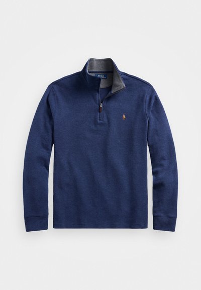Polo Ralph Lauren ESTATE-RIB QUARTER-ZIP PULLOVER - Stickad tröja - spring navy heather/barclay
