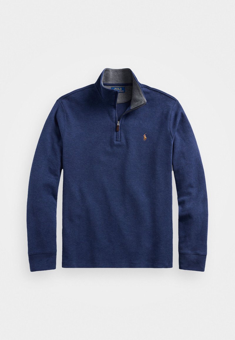 Polo Ralph Lauren ESTATE-RIB QUARTER-ZIP PULLOVER - Strikkegenser - spring navy heather/barclay