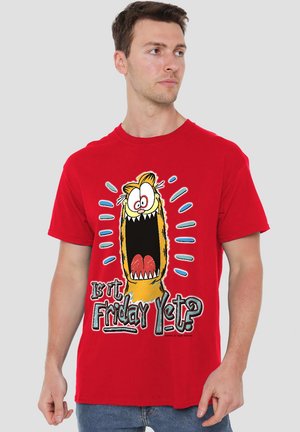 GARFIELD FRIDAY - Print T-shirt - red