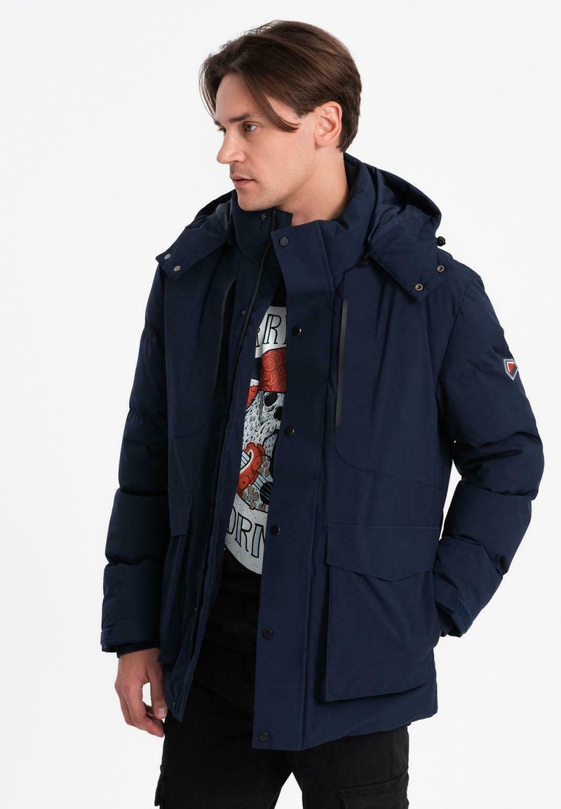 Ombre Wintermantel - navy