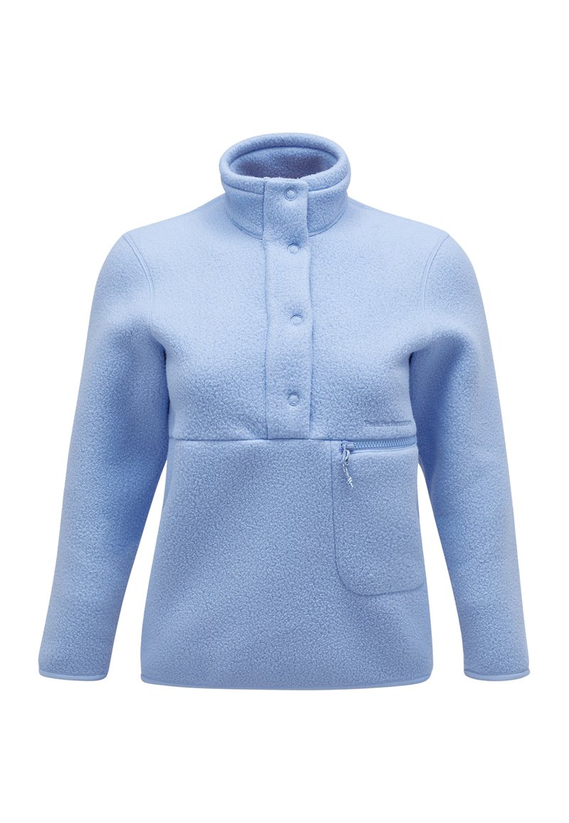 Peak Performance W FLEECE SNAP TNECK Fleecepullover hellblau