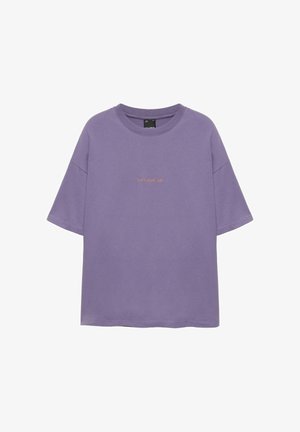 PULL&BEAR, RELAXED FIT WITH GRAPHIC - T-SHIRT - T-Shirt print - purple
