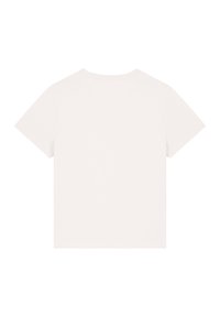 Korte mouw t-shirt in off-white, gemaakt van zacht katoen, met een ronde halslijn en een eenvoudige, onbewerkte uitstraling op de achterkant.