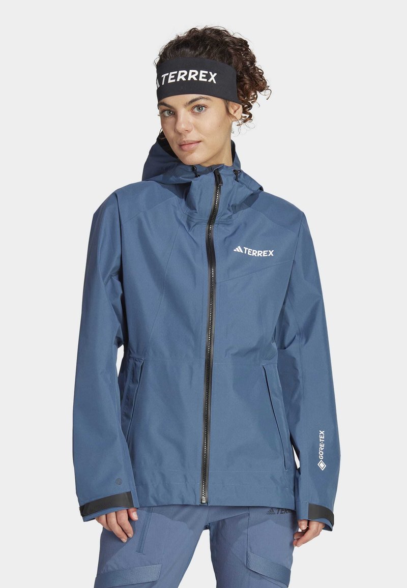 Adidas Terrex XPR GOR PAC JACKET - Veste imperméable - blue