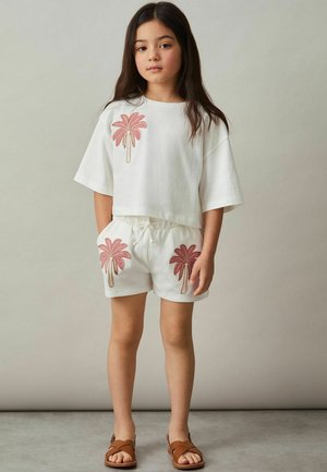 Reiss REISS PALMER COTTON PALM TREE CROPPED T-SHIRT - T-Shirt print - ivory
