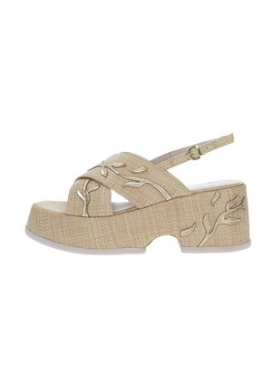 Sandali con plateau - beige