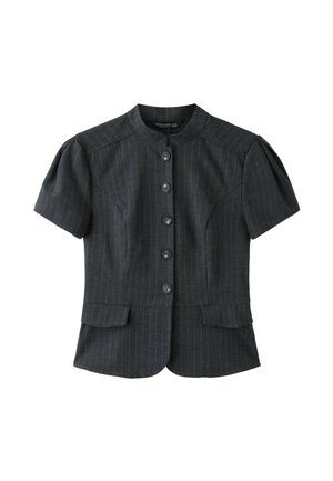 Stradivarius, FITTED SHORT SLEEVE SHIRT - Chemisier - dark grey