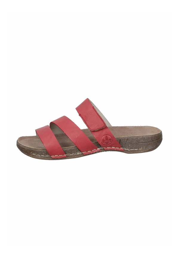 Pantolette flach - rosso