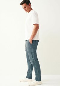 Next SLIM FIT STRETCH - Cargobroek - mottled blue