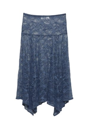 ASYMMETRIC MIDI - A-vonalú szoknya - dark blue