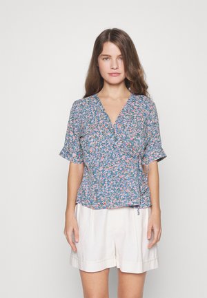 Pieces Petite PCNYA WRAP TOP  - Μπλούζα - marina