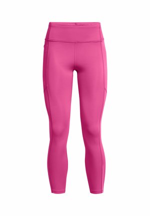 Leggings rosa realizzati in un materiale morbido e elastico, dotati di una vita alta e cuciture piatte per garantire comfort e vestibilità.