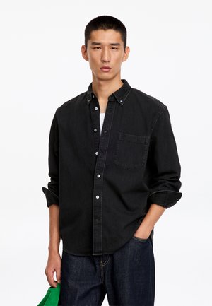ARKET, ARKET REGULAR DENIM SHIRT - Chemise - black