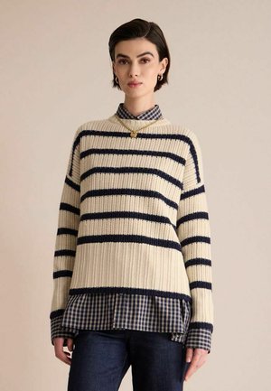 INES DE LA FRESSANGE, PULL MAELIA - Pullover - p ecru navy