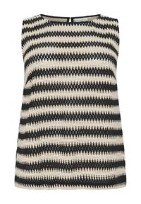 KCMOLINA - Pluus - black broken white lace stripe