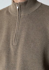 Clean Cut Copenhagen OSCAR HALF-ZIP  - Strikkegenser - brindle melange