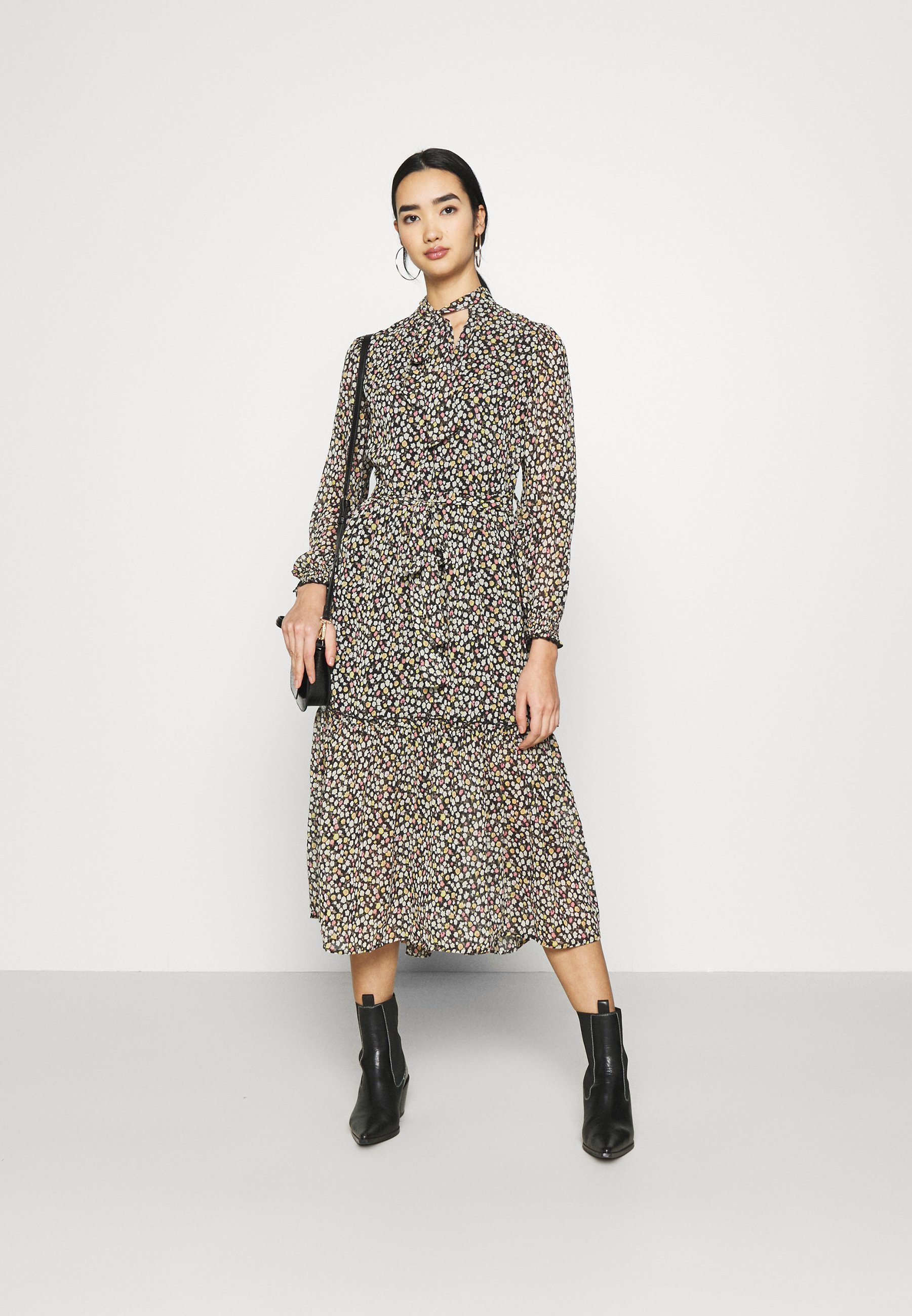 floral chiffon mini dress