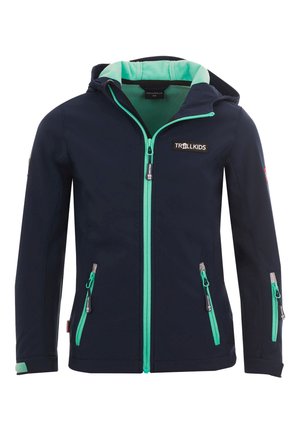 OSLOFJORD - Soft shell jacket - navy/mint