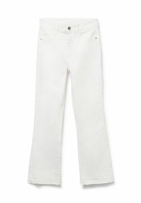 FLARE CROPPED - Vaqueros bootcut - white
