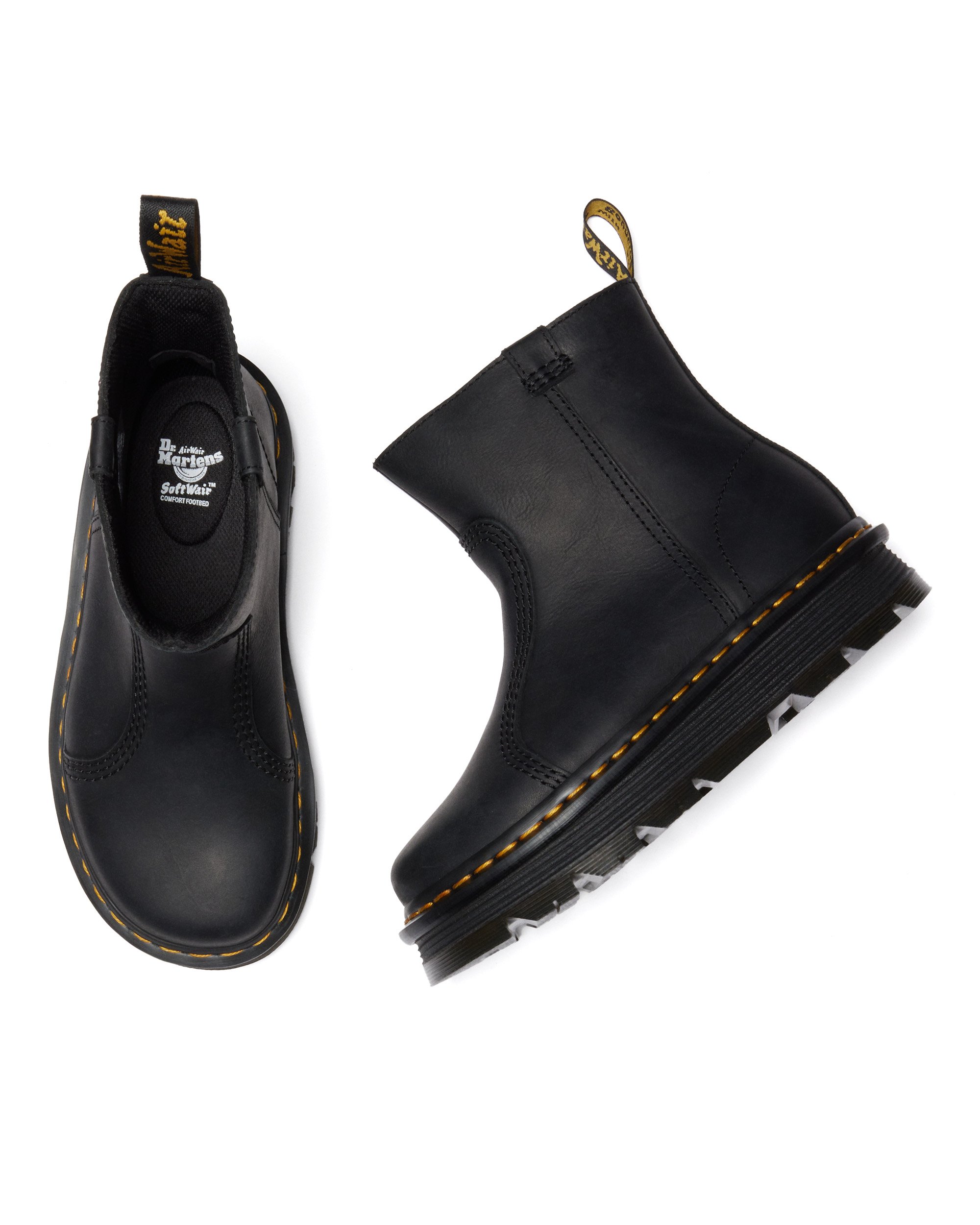 Dr. Martens ZEBZAG RIGGER - Korte laarzen - black wyoming/zwart