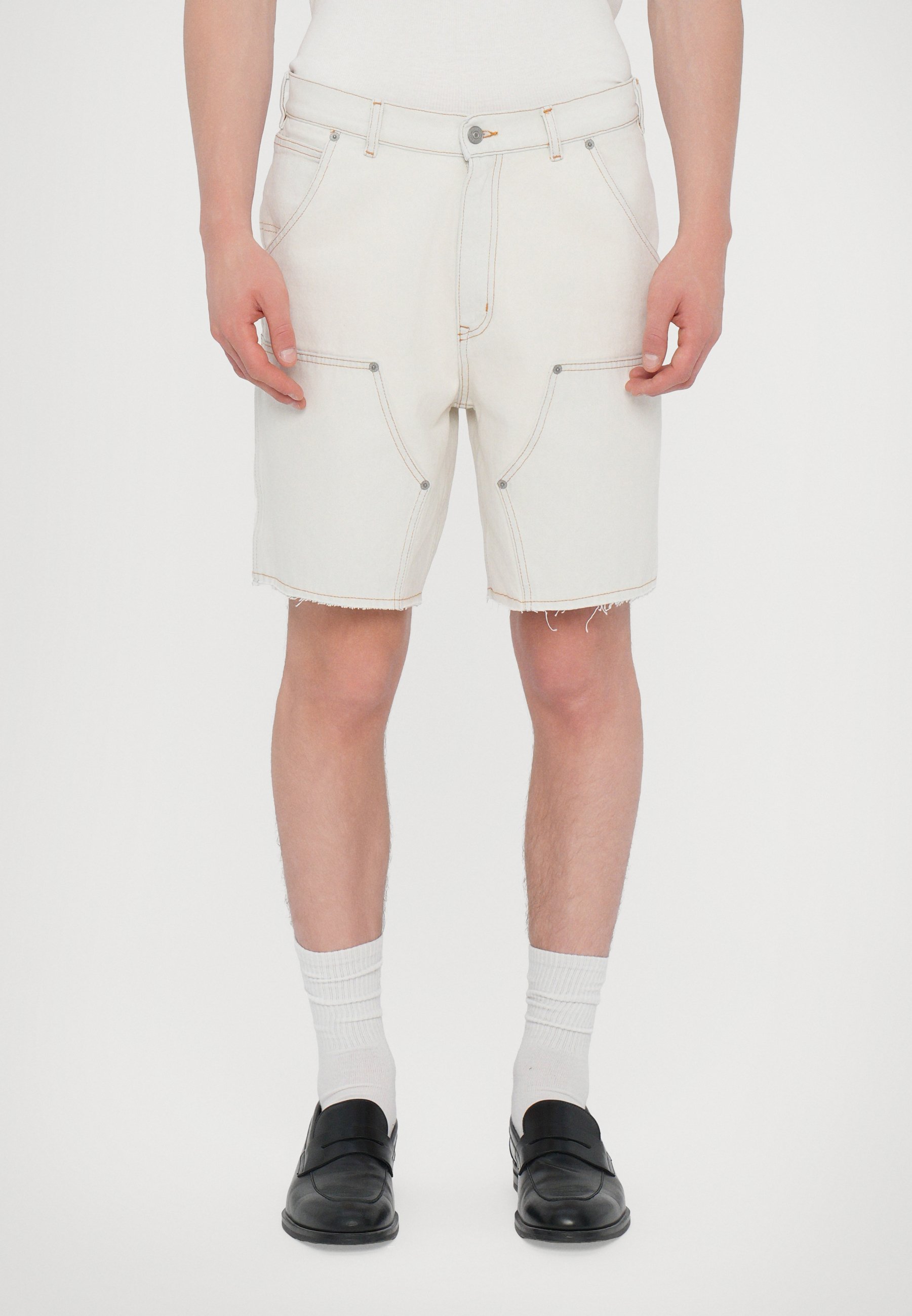 MM6 Maison Margiela Denim shorts - off white/off-white