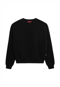 UNISEX  OVERSIZED CREW NECK - Melegítőfelső - black
