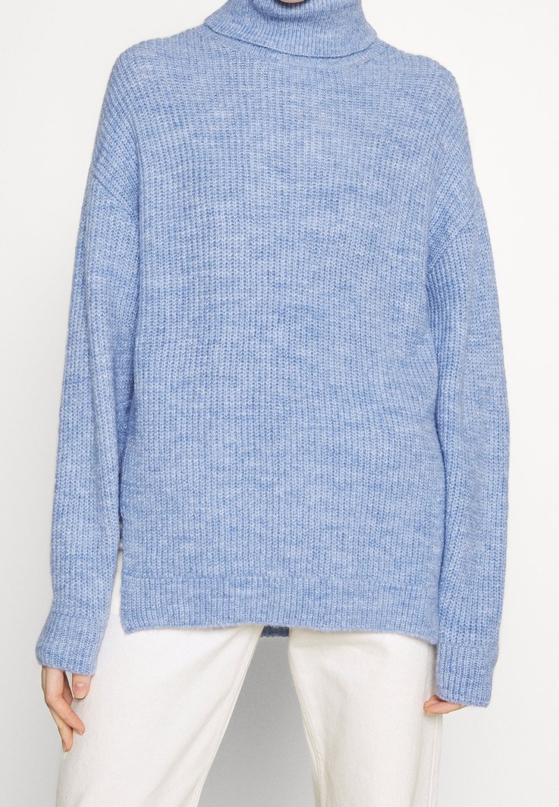 Even&Odd Stickad tröja - mottled light blue