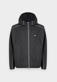 Μαύρο zip-up φούτερ με κουκούλα της Nike Air με λευκή επένδυση κατά μήκος των μανικιών, ώμων και φερμουάρ, με ελαστικά μανίκια και τελείωμα.