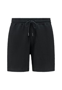 OSCAR WAFFLE STRUCTURE - Shorts - black