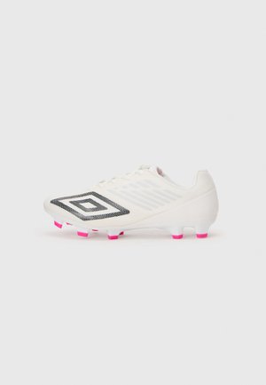 VELOCITA DECIMO TEAM - Firm-ground football boots - white/black/pink glo