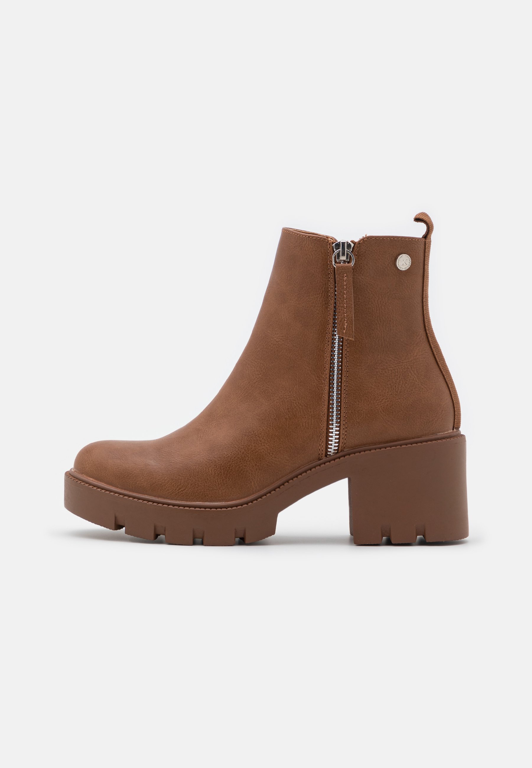 XTI Botines con plataforma - camel/coñac - Zalando.es