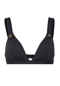 Seafolly ACTIVEFIXED TRI W/ BUTTONS - Bikini pezzo sopra - black