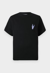 SLHGEORGE O NECK TEE - T-shirts print - black
