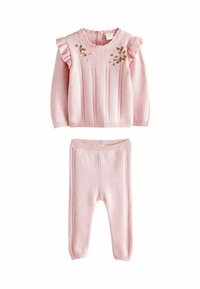Next SET - Püksid - pink flower embroidered
