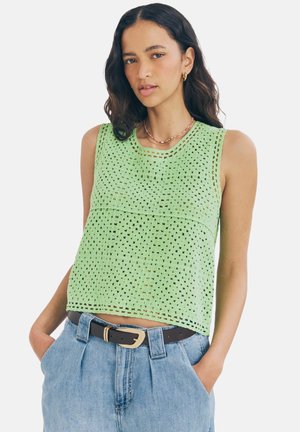 REGULAR FIT - SQUARE TANK  - Top - green bright