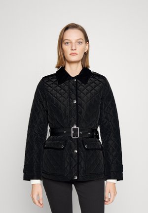 BELT INSULATED COAT - Down jacket - black
