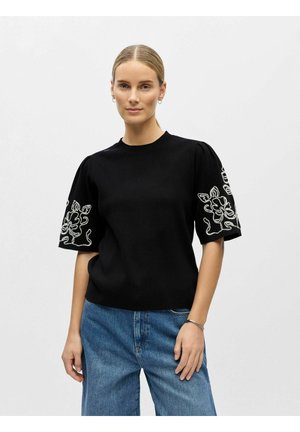 BESTICKTES - T-shirt print - black