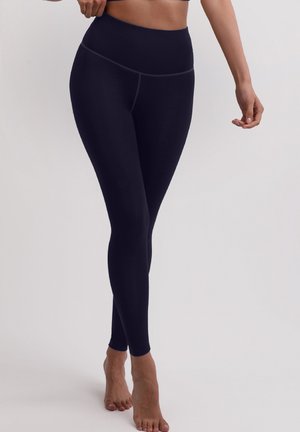 CASH-MERE HOHEM BUND MELIERT - Legging (type pantalon) - navy