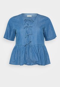 CARBEA BOW SHIRT - Blusa - medium blue denim