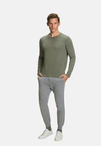 FALKE BASIC COTTON CREW NECK - Maglione - olive