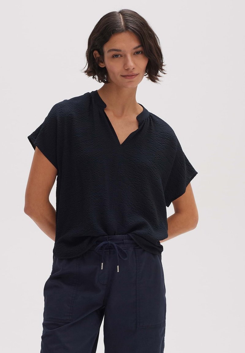 OPUS KURZARM FASURA - Blouse - coal blue