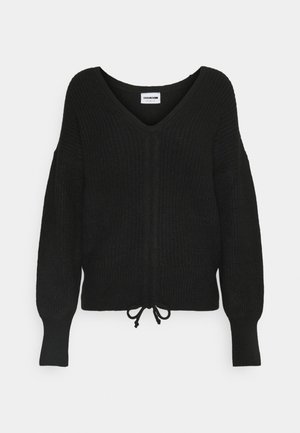 Stickad tröja - black