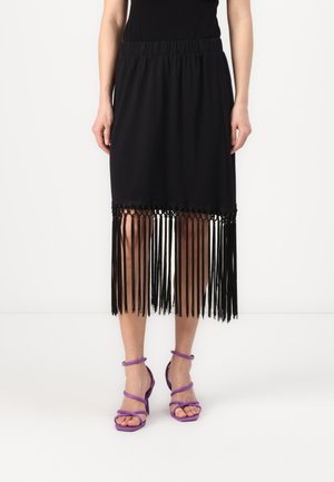 VIKATA FRINGE SKIRT - Puzdrová sukňa - black